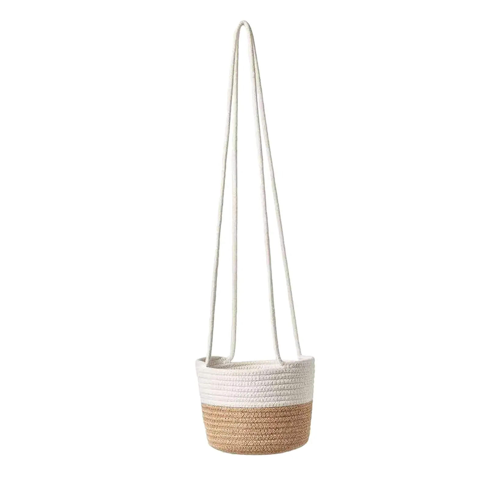 Rope Basket Flower Pot Hanger Hemp Hanging Planter Baskets Indoor Outdoor Flower Holder for Kitchen Bathroom Window Use