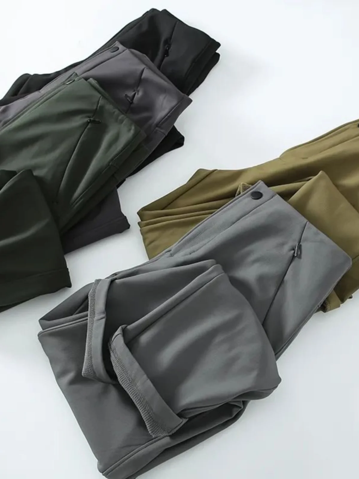 

Outdoor Waterproof Hiking Soft ell Pants Thiened Fce Lined Rotating Disk Belted Casual Trousers Youth Active Sle