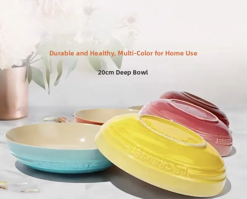 

Le Creuset Classic Deep Di 20cm Fruit Plate Dining Utensils Nordic Sle Cerc Bowl Pure Color Pattern Chinese Origin