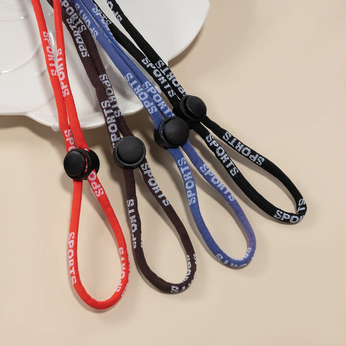 Adjustable sports glasses cord for outdoor running, anti-drop neck strap for sunglasses accessory cord