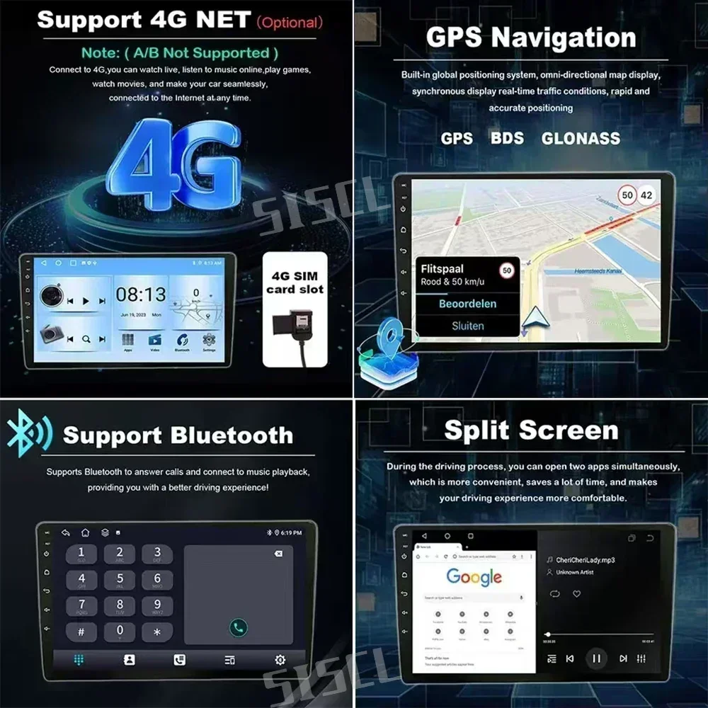 

For Audi TT MK2 8J 2006-2014 Android 16 Auto Car Radio Multimedia Stereo GPS Navi Head Unit Carplay Intelligent Systems 2 Din