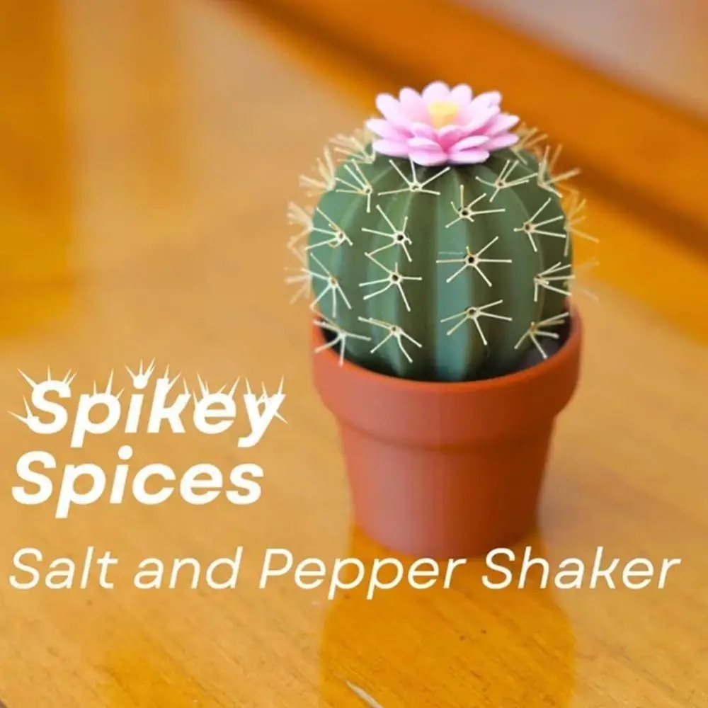 

With Flower Cactus Seasoning Cup Plastic Dustproof Plant Seasoning Box Sturdy Practical Seasoning Jar Restaurant
