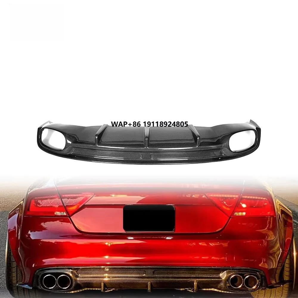 

High Quality Car Rear Parts A7 Carbon Fiber Rear Bumper Diffuser For A7 Sline Bumper 13-14