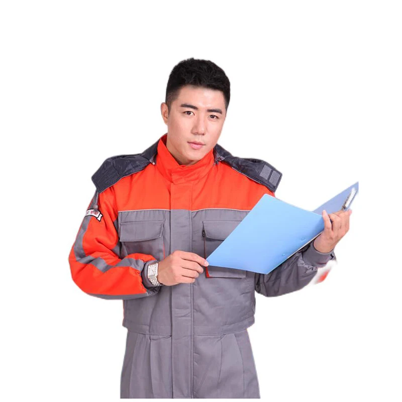 Unisex safety Jacket Work Jacket Suit Sets Winter Polyester Cotton Jumpsuit Coverall Windproof Size M to 4XL Security Protection