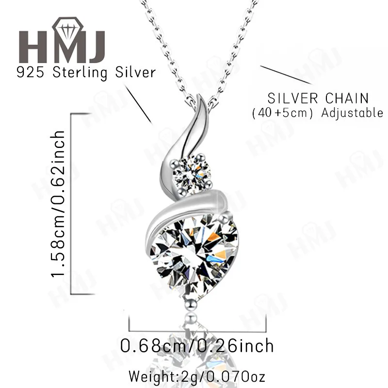 1 Karat Herz-Moissanit-Halsketten, 925 Sterling Silber vergoldet mit 18 Karat Gold, vielseitiges Nischendesign für Damen, Schlüsselbein-Anhänger, Geschenk-Charms – Detail 4