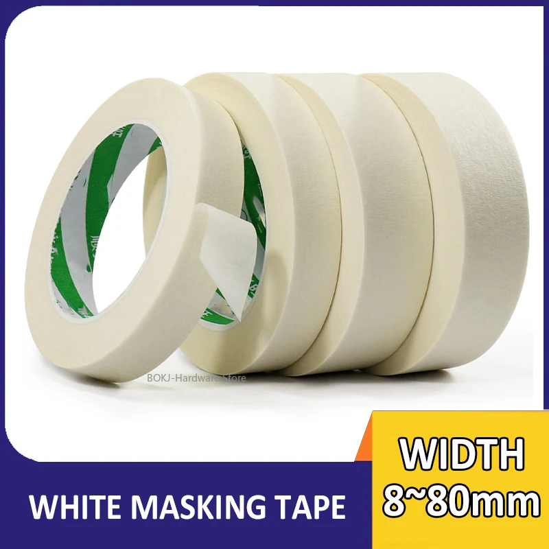

White Masking Tape Watercolor Painting Special Decor Tapes width 8mm~80mm