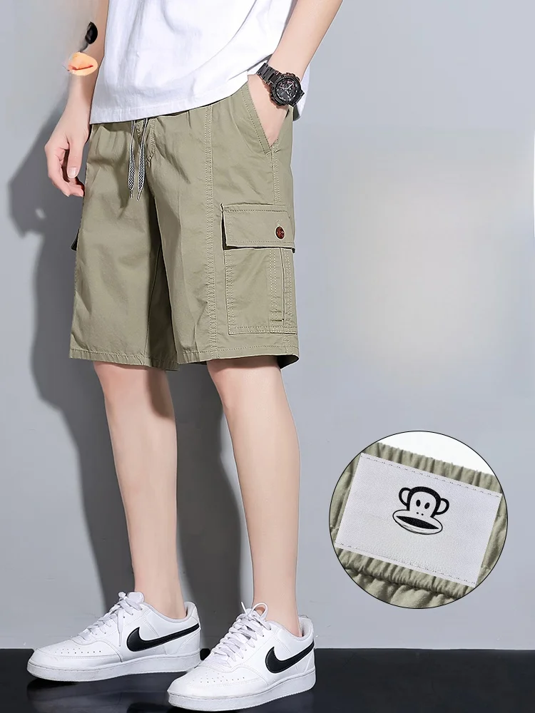 

PaulFrank American Sle Loose Fit Breathable Summer orts Men's Workwear Five ket Lightweight Casual Pants