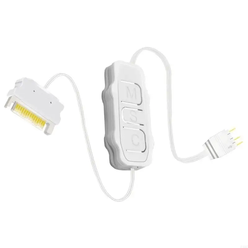 F68C ARGB คอนโทรลเลอร์ 3Pin 5V ARGB ตัวแยกสายเคเบิล LED Pin RGB ตัวควบคุม