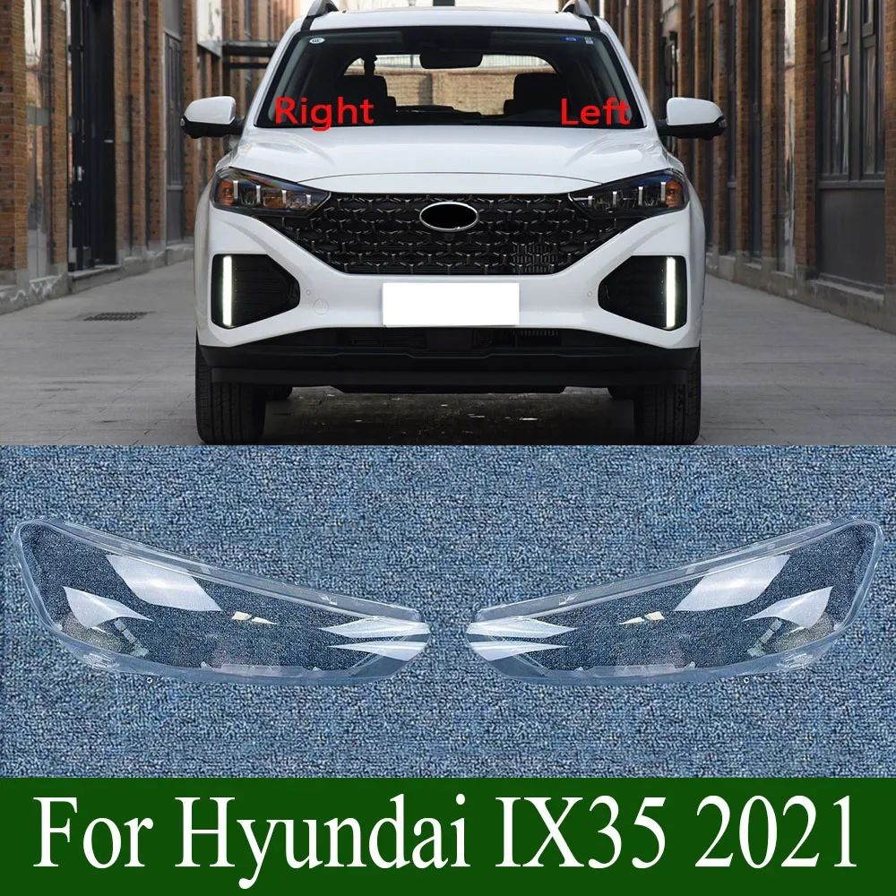 

Для Hyundai IX35 2021-2022 автомобильные передние стеклянные колпачки для линз, крышка для фар, чехол для авто фары, абажур в виде ракушки