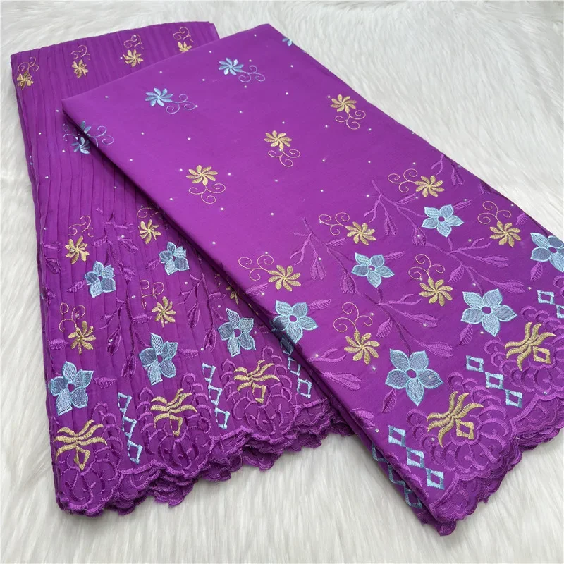 

10-ярдовая швейцарская вуаль, сухая кружевная ткань, лафая, вышивка, африканский 100% хлопок, популярный стиль в Дубае, материал для вечеринки 27L510903