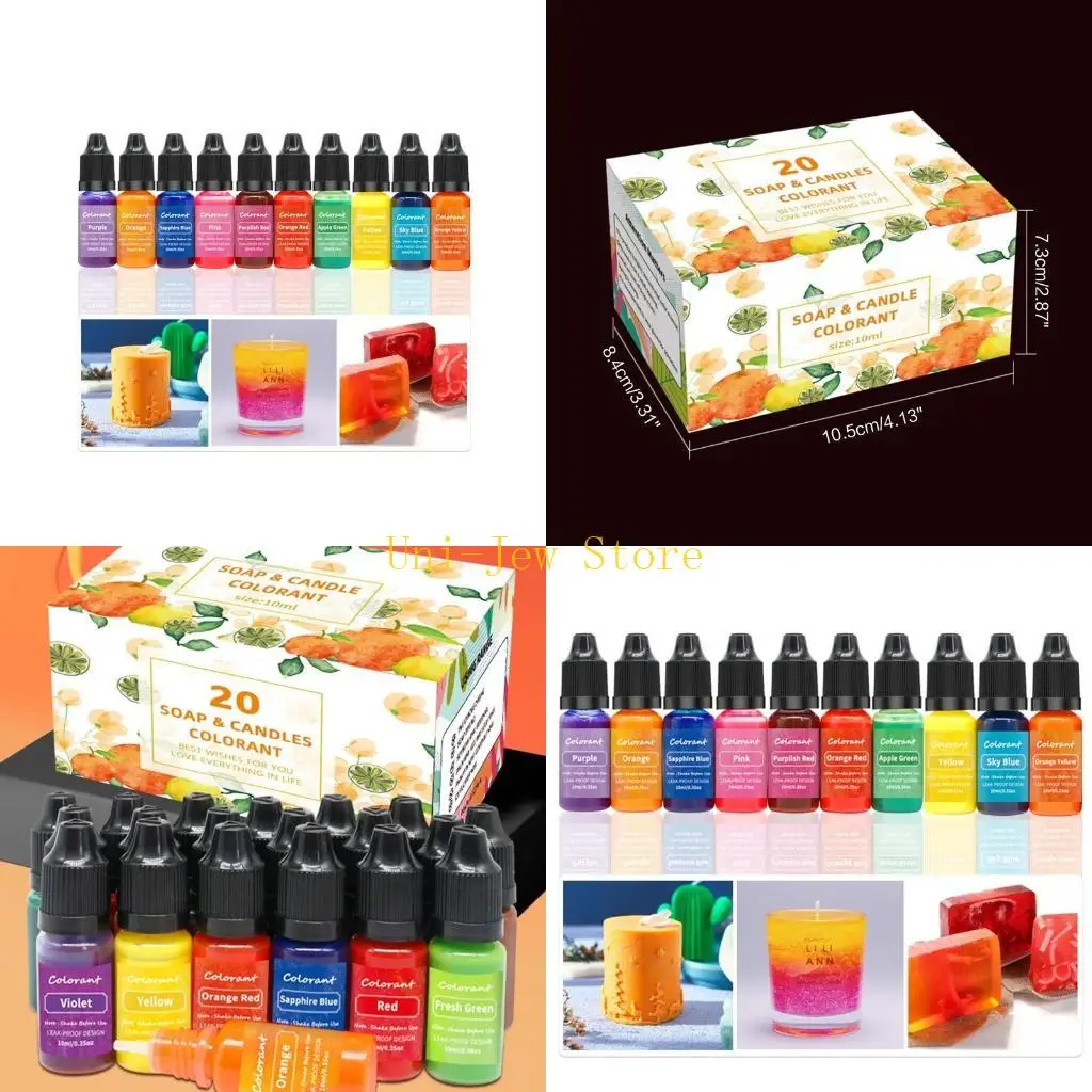 

40GB Soap Dye 20 Color Concentrated Skin Safe Liquid Based