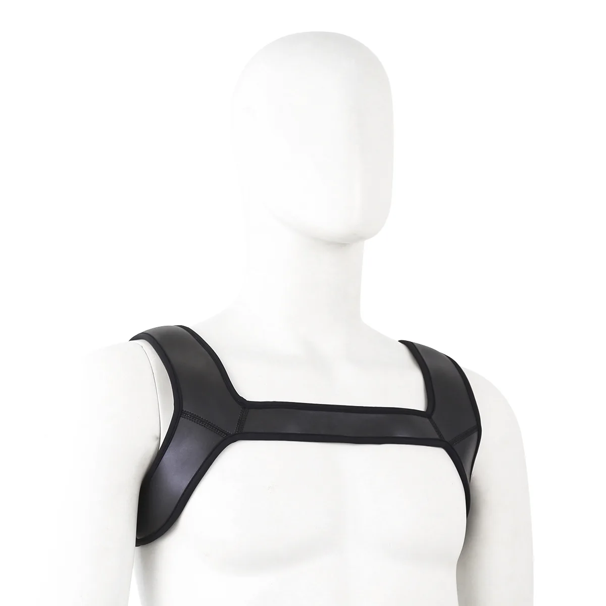 Men Costume Accessories Strap for Sexy Chest Harness Neoprene Double Shoulder Wide Straps Muscles Harness Belt With Fancy