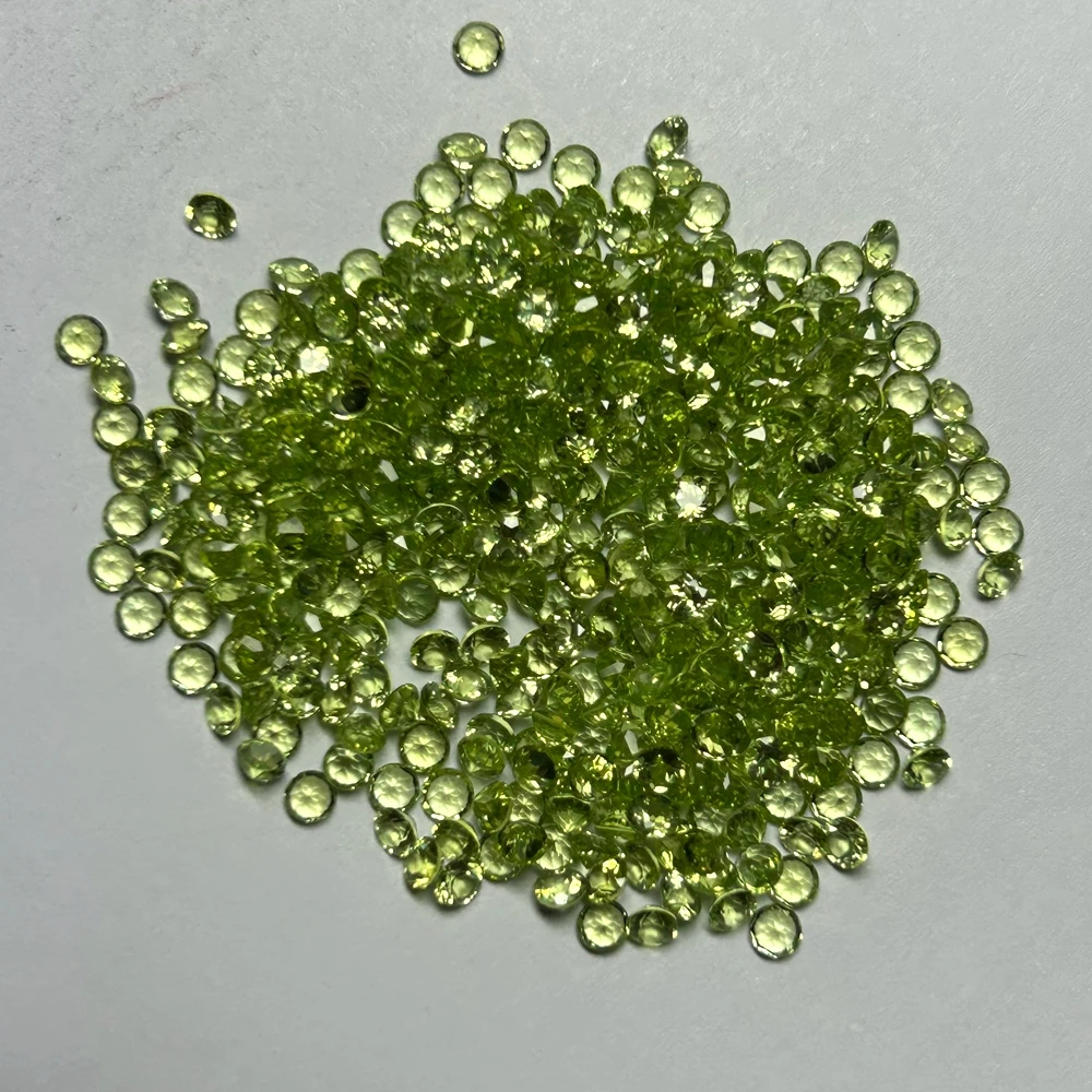 

От 1 до 3 мм круглый бриллиантовый огранки натуральный зеленый камень перидот оригинальные драгоценные камни перидот для ювелирных изделий
