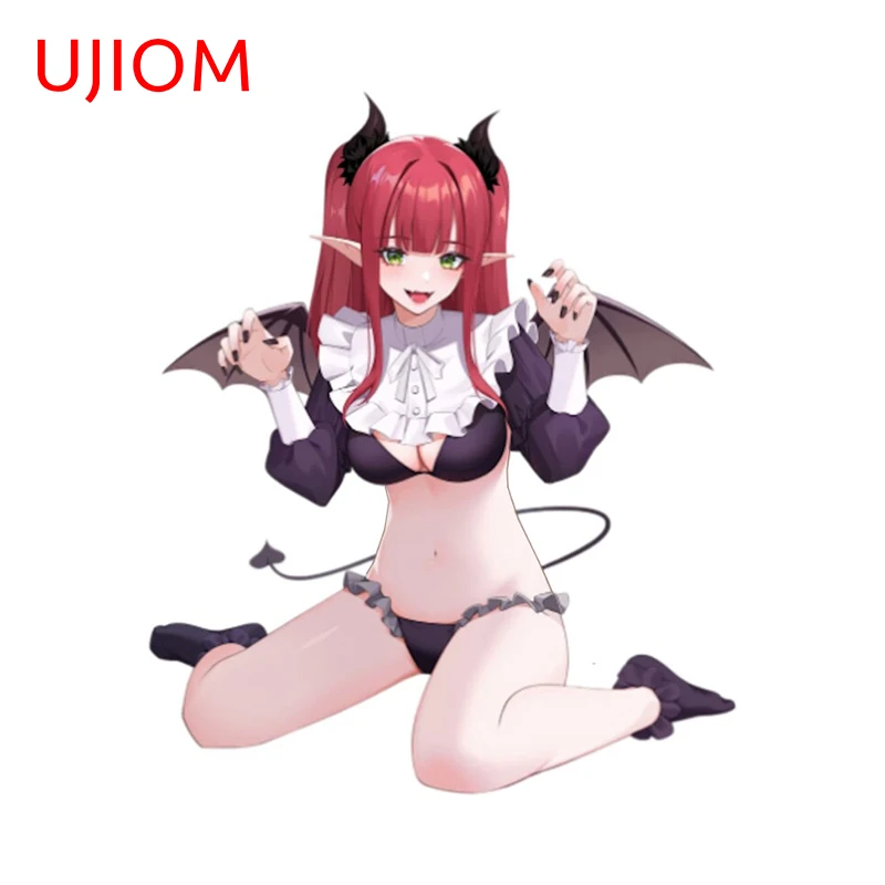 UJIOM الشيطانة مغر الجدار ملصق لطيف لافتة للنظر شيك الكتابة على الجدران ملصق غرفة المعيشة الإبداعية شخصية مسلية خلفيات