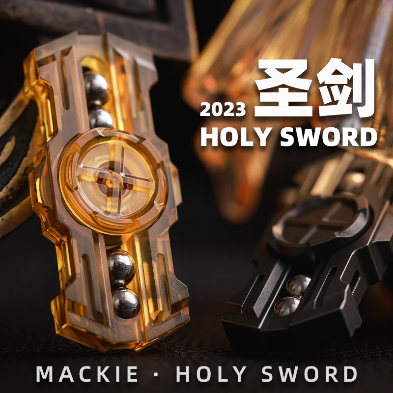 

Sacred Sword Two Page Fingertip Gyroscope McKee Studio Finger Play Metal Decompression EDC Small Toy