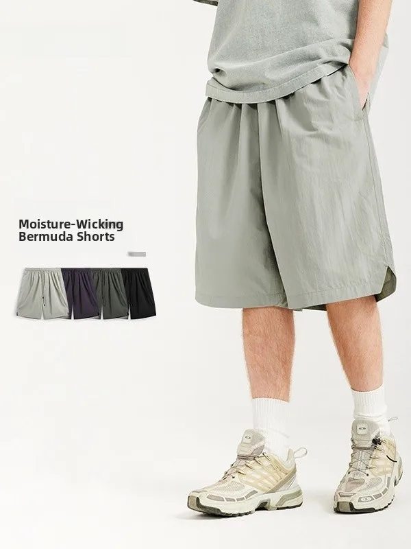 

Qui Dry Baskeall orts Men's Fitn Four-Quarter Leisure Pants Polyester Fiber Urban Faion Workwear Trousers