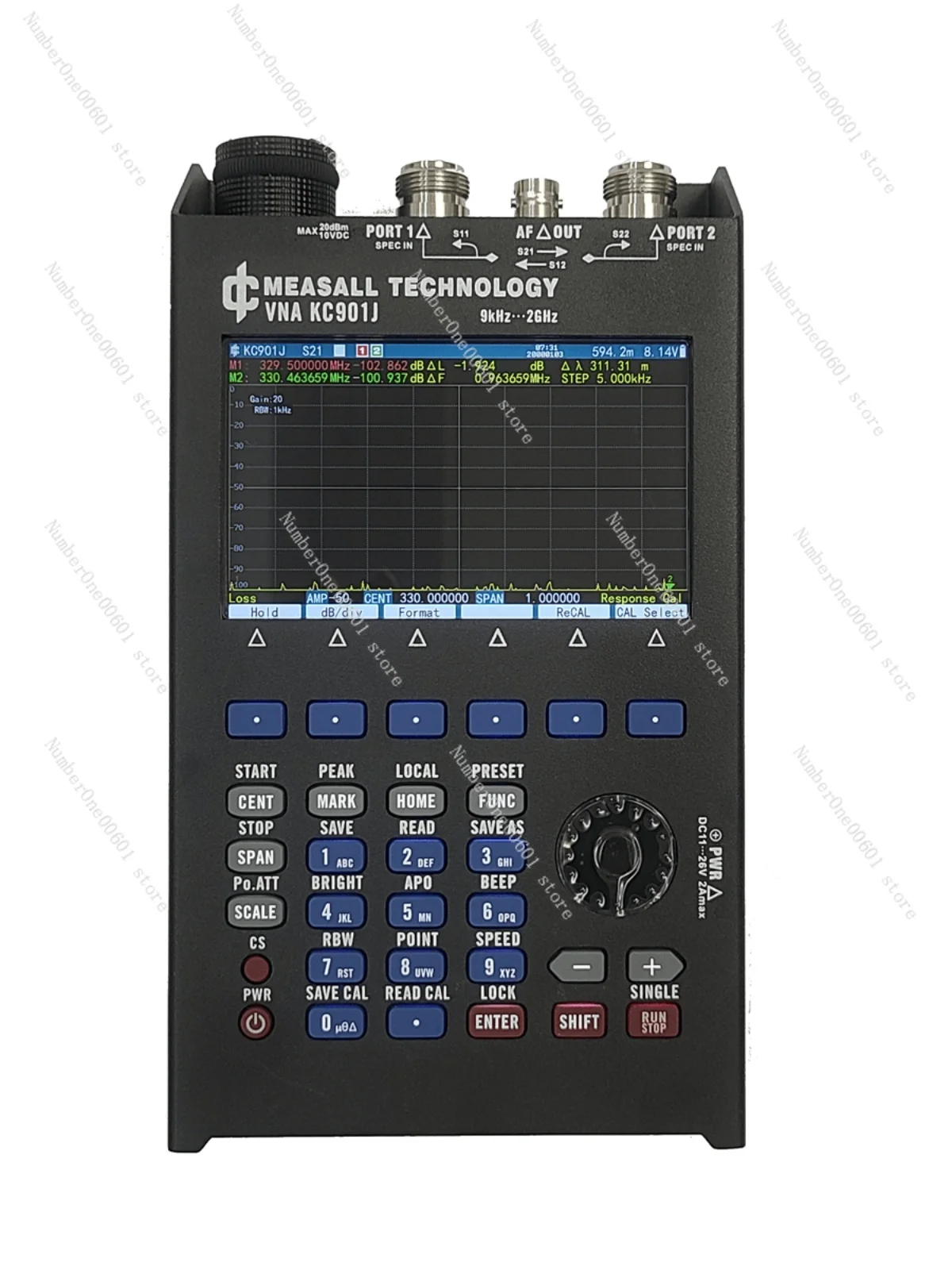 KC901J Vector Network Analyzer 2GHz Handheld Antenna Analyzer Spectrum Signal Source Field Strength Fault Location