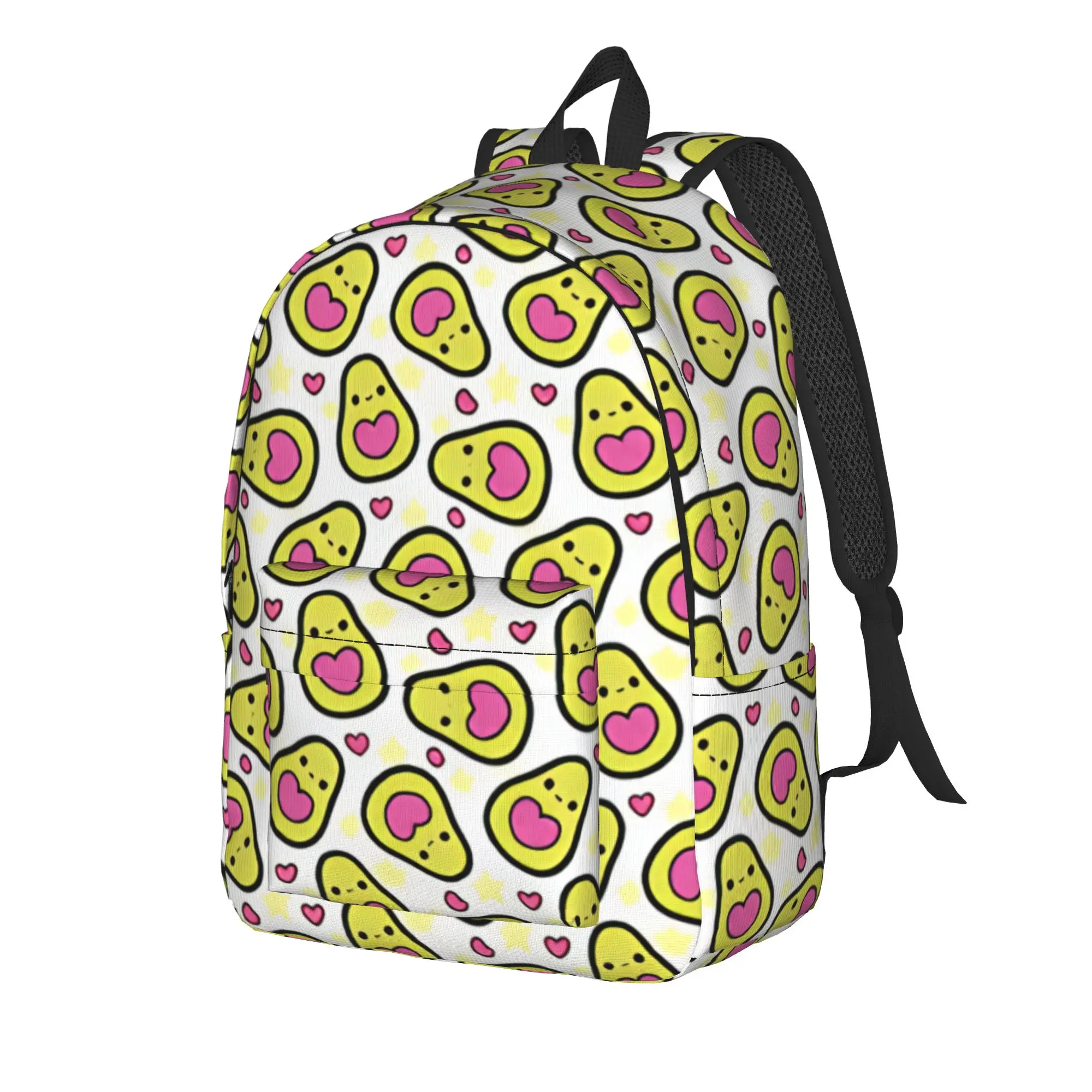 Cute Avocado Doodle Heart Backpack  College Backpacks Women Colorful Large School Bags Modern Rucksack