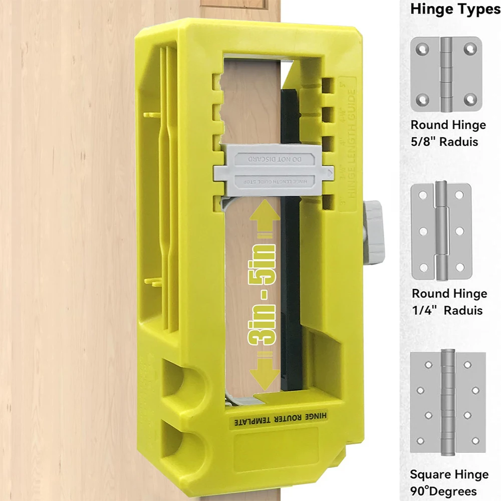 Door Hinge Jig Door Hinge Mortiser Hinge Installation Kit Door Hinge Router Template Positioner for 3-5 inch Hinges Mounting Jig