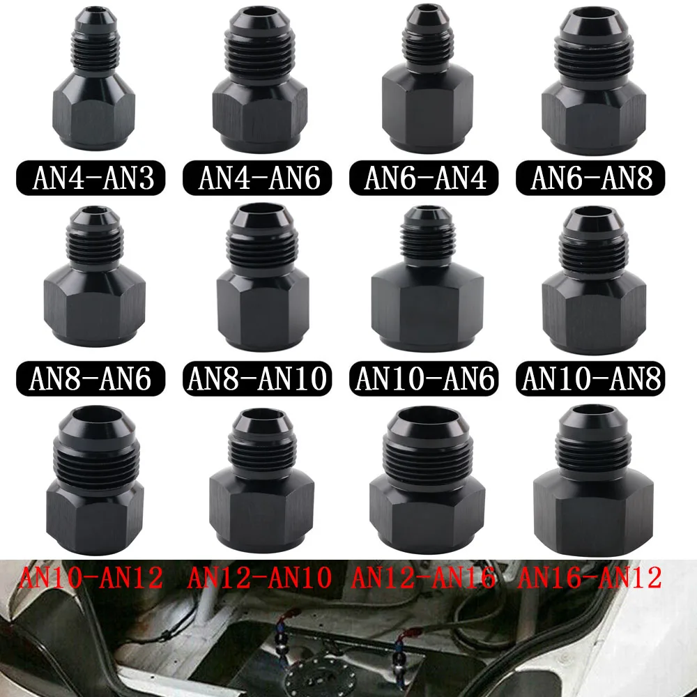 Reducer Expander Fitting Adaptor AN10 Female to AN6 Male And AN4 AN6 AN8 AN10 AN12 AN16 AN20 Reducer Expander Hose Fitting