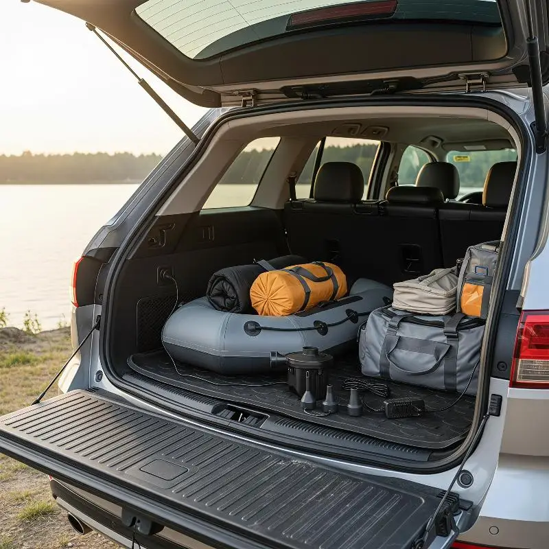 Elektrische Luftpumpe mit Schnell-Aufblas- und Entleerungsfunktion, mehreren Steckeroptionen für Camping – Detail 6