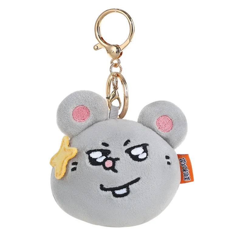 Lindo dibujo animado divertido hermoso rata periférico muñeco de peluche llavero colgante mochila escolar adorno colgante regalo para mujeres
