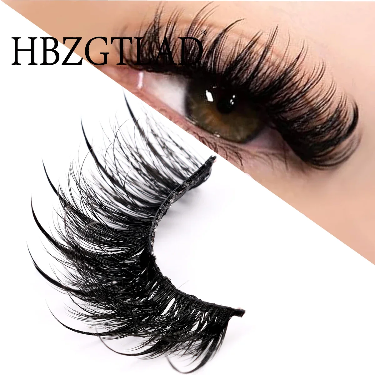 Wet Lash Spikes Volume Fluffy Full Strip Lashes Make-up-Zubehör Faux Mink Eye Lashes Vendor Wet Manga Lashes Falsche Wimpern