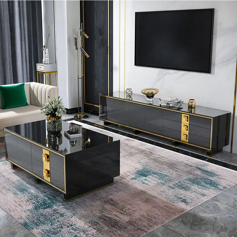 

Modern Bedroom Coffee Table Living Room Consoles Display Mobile Luxury Design Tv Stand Modern Mueble Salon Bedroom Furnitures