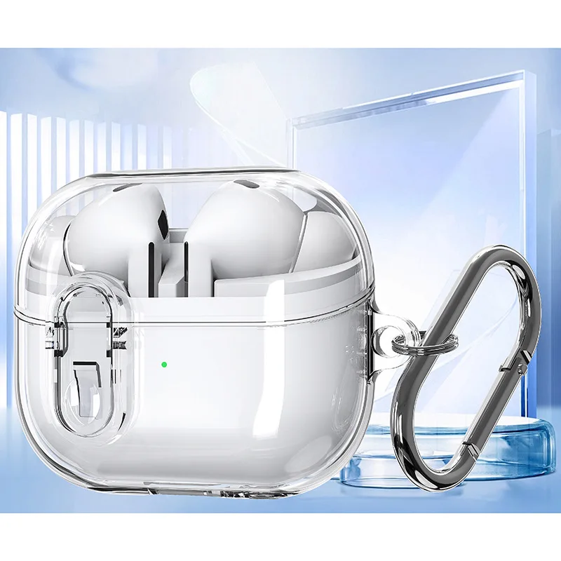 جراب قفل آمن بدروع شفاف ، غطاء سماعة رأس ، PC Fundas ، الوقاية من السقوط ، جديد من sampung ، Buds 3 Pro ، 42