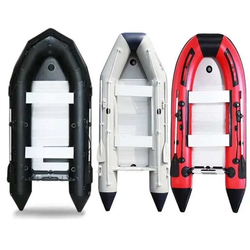 Hot 4. Inflatable Fishing Boat with Ce Certified PVC Material Raft and Aluminum Floor Rubber Boat for Sale