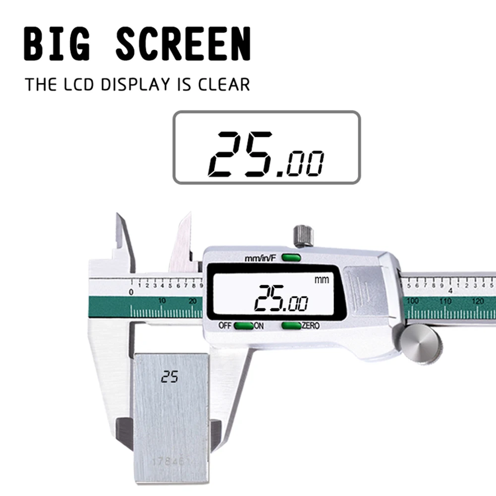 

High Precision Vernier Calipers LCD Digital Display Stainless Steel Measuring Instruments for Installation Renovation Work