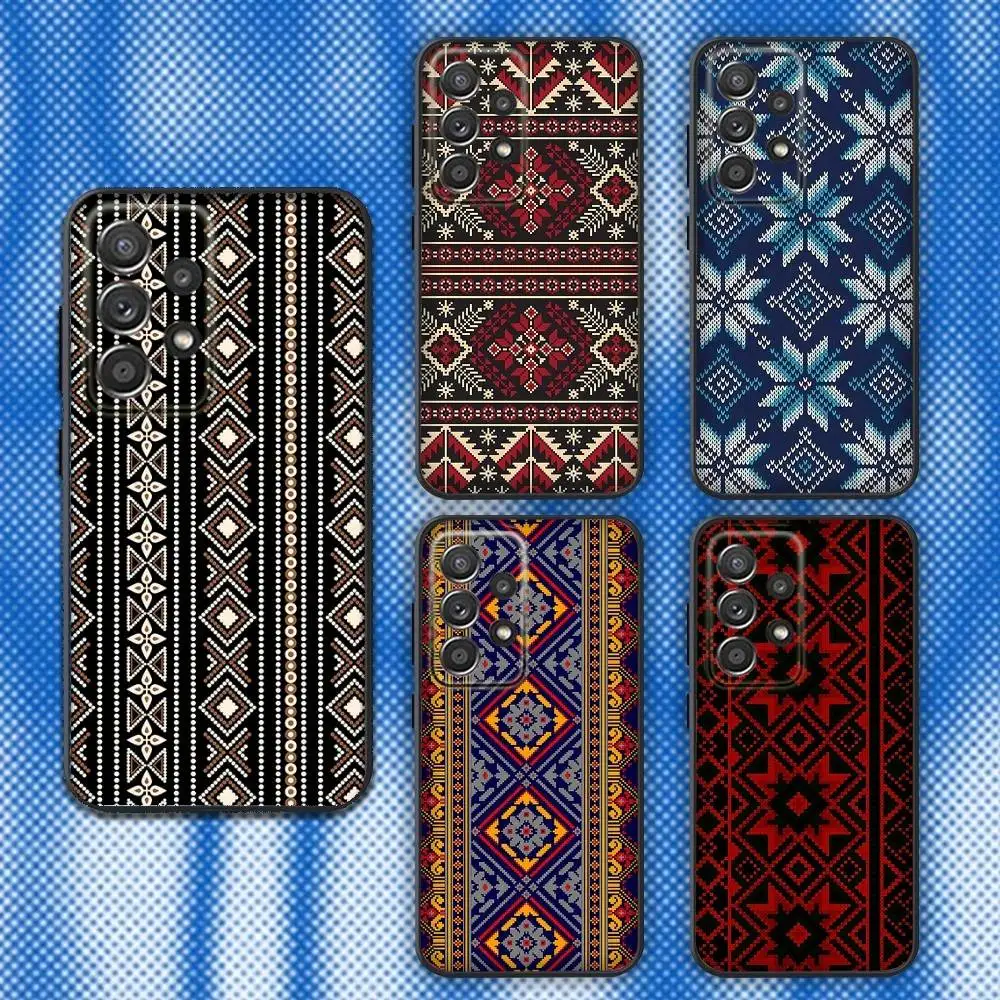 

U-Ukraine Ornament pattern Phone Case For Samsung S25,S24,S21,S22,S23,S30,Ultra,S20,Plus,Fe,Lite,Note,10,9,5G Black Cover