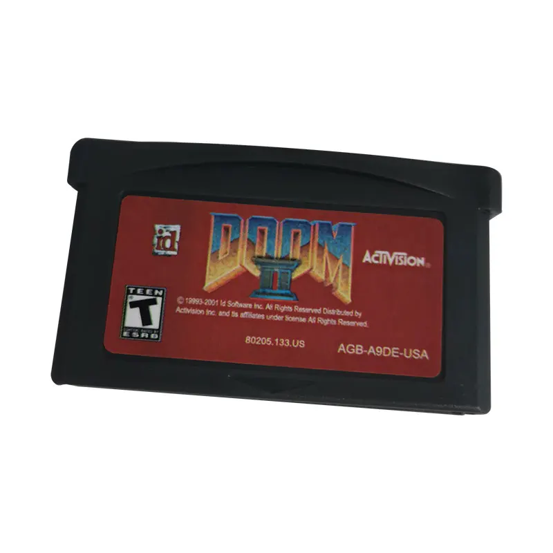 Doom ii cartucho de videogame, 32 bits, cartão de memória gb nds ndsl