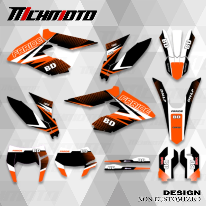 

MCHMFG Graphics Backgrounds Stickers Kit For KTM 12-17 18-21 FREERIDE 250 300 2012 -2021 Number Name Custom Decals