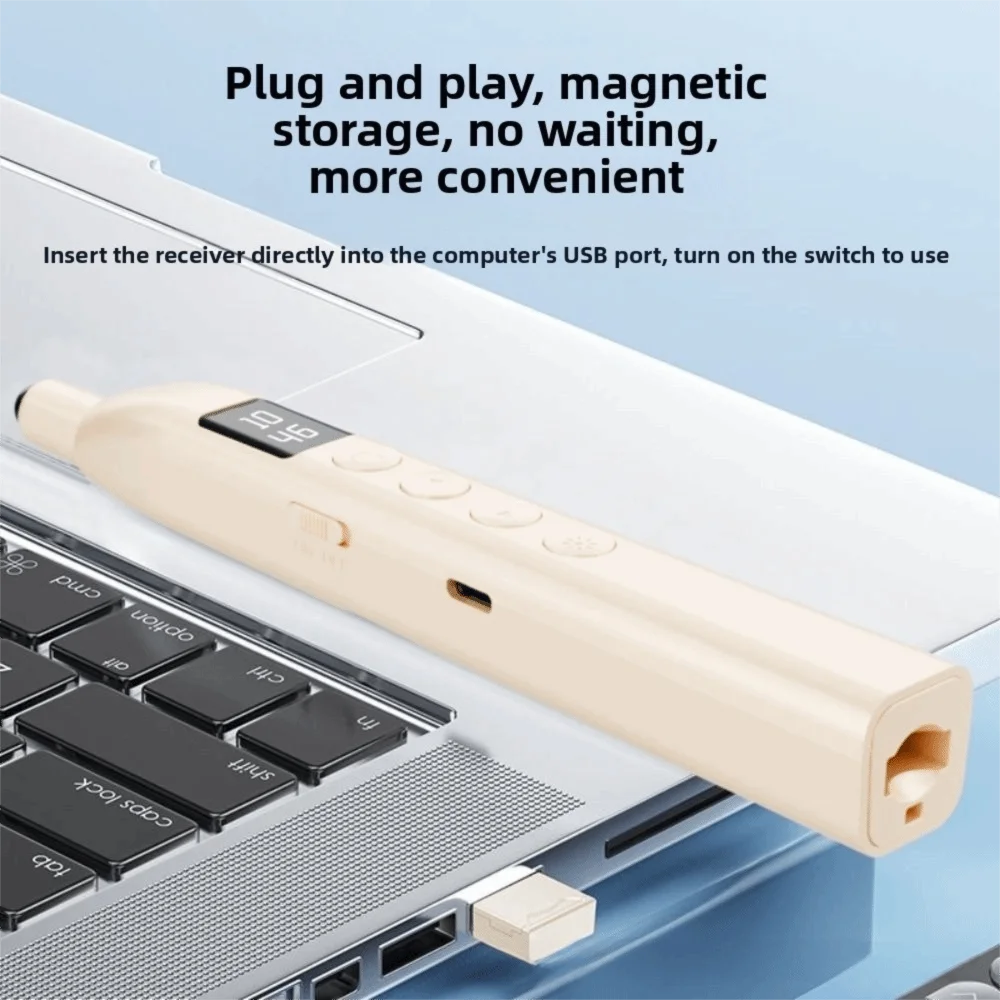 RF2.4GHz Remote Control Page Turning Pen Infrared Versatile Multimedia Page Turner USB Charging Classroom Pointer