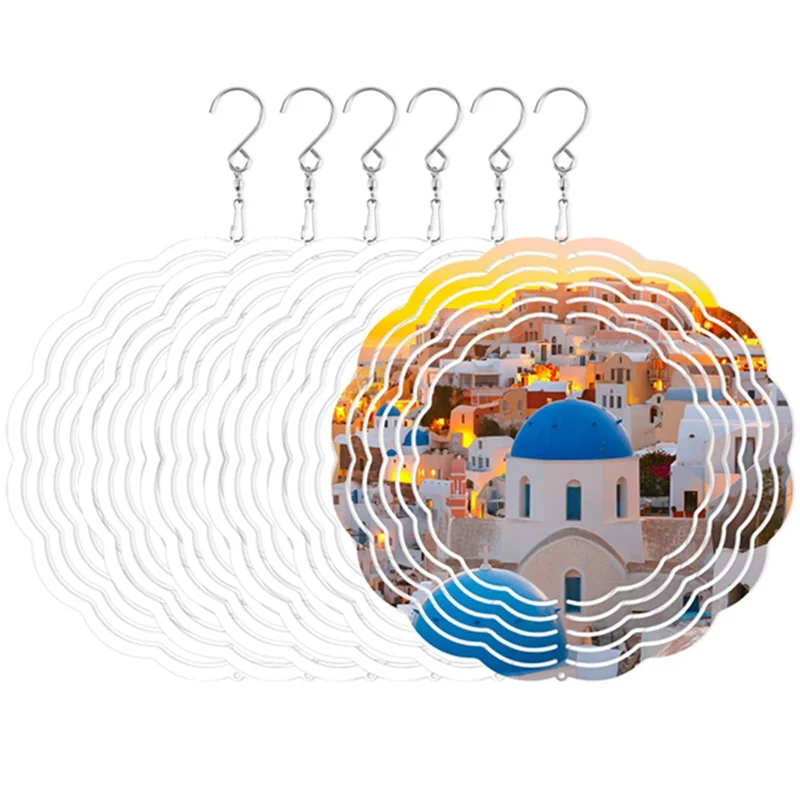 

Y51A-24Pack 8/3 дюйма сублимационные заготовки для ветровых блешень, висячие блесны для ветра для украшения дома и улицы и сада