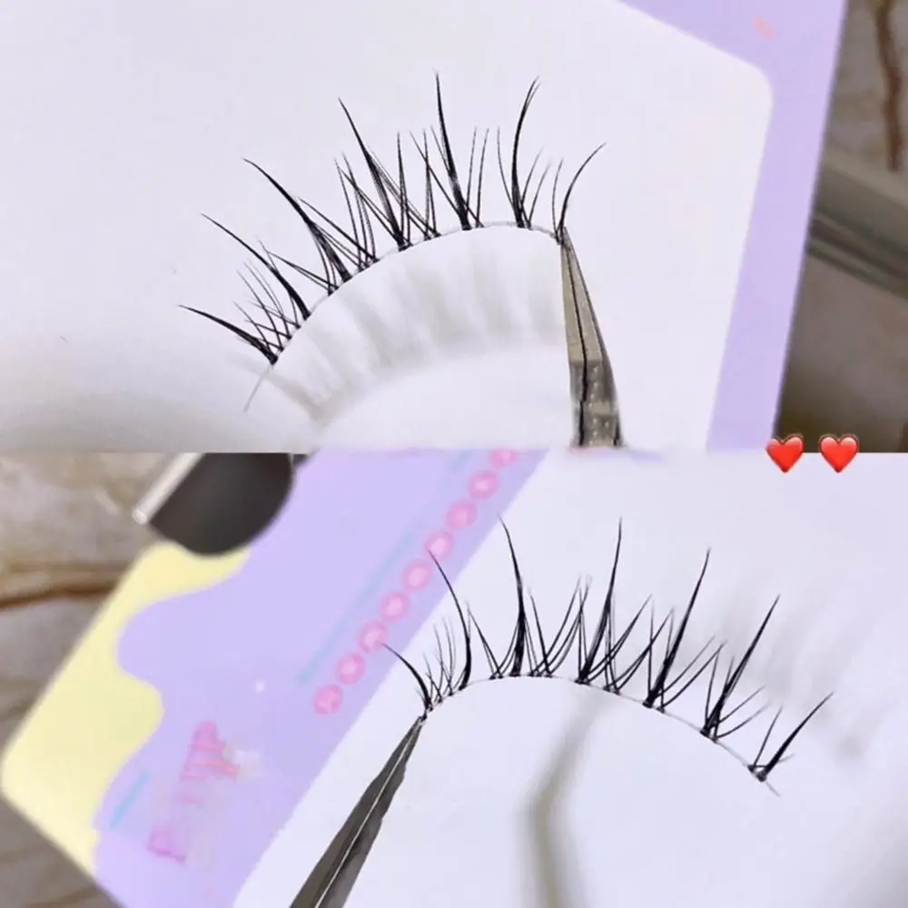 Transparente Stiel Wimpern verlängerung wispy lange Fischschwanz Make-up-Tools Fee falsche Wimpern voller Streifen Wimpern Manga Wimpern