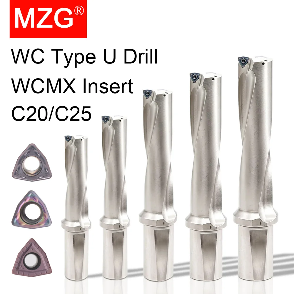 

MZG WC Series Metal Drill Bits 2D 3D 4D 5D Depth 12.5-25mm Indexable U Drill Machinery Use WCMX 03 04 05 Insert WC U drill