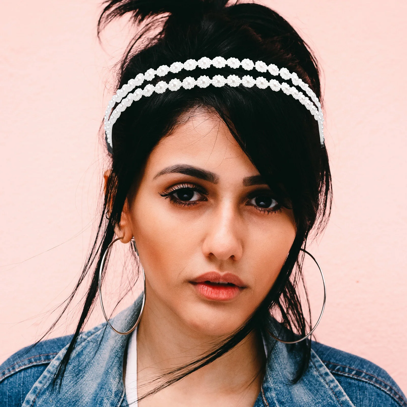 

Pearl Flower Headband Bridal Hair Accessories Elegant Wedding Headpiece For Bride Bridesmaid Party Women Headband