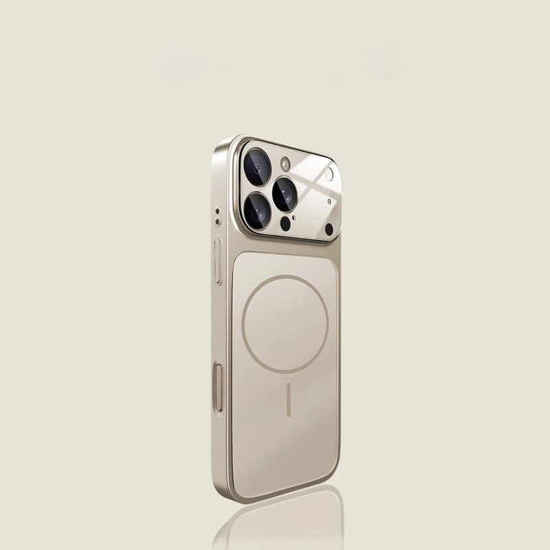Funda magnética de acrílico mate de lujo para Magsafe para iPhone 16 12 13 14 15 11 17 Pro Max Air Plus, con borde magnético 6