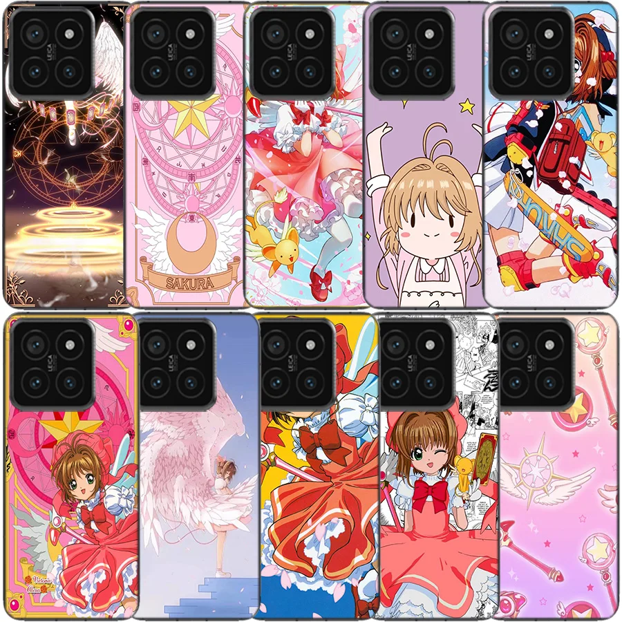 Card Captor Sakura Anime Clear Phone Case For Xiaomi Poco X6 X5 X7 Pro X4 X3 NFC F4 GT F6 F5 F3 M5 M5S M4 M3 Pro F2 F1 TPU Patte