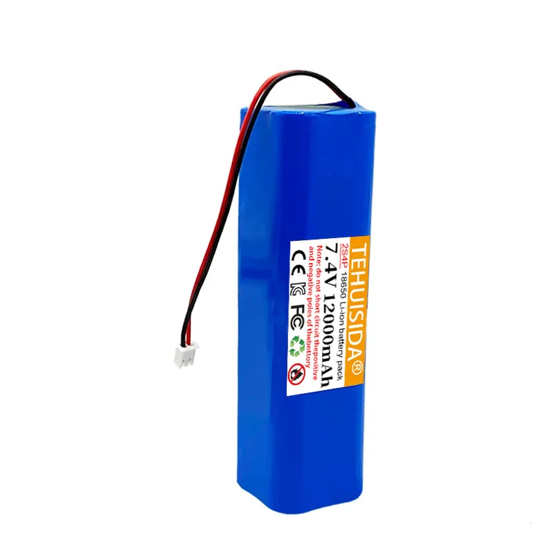 Neuer 7,4 V 8,4 V 12,0 Ah 2S4P wiederaufladbarer 18650 Lithium-Ionen-Akku für E-Bike 1 Stück 7,4 V 12000 mAh
