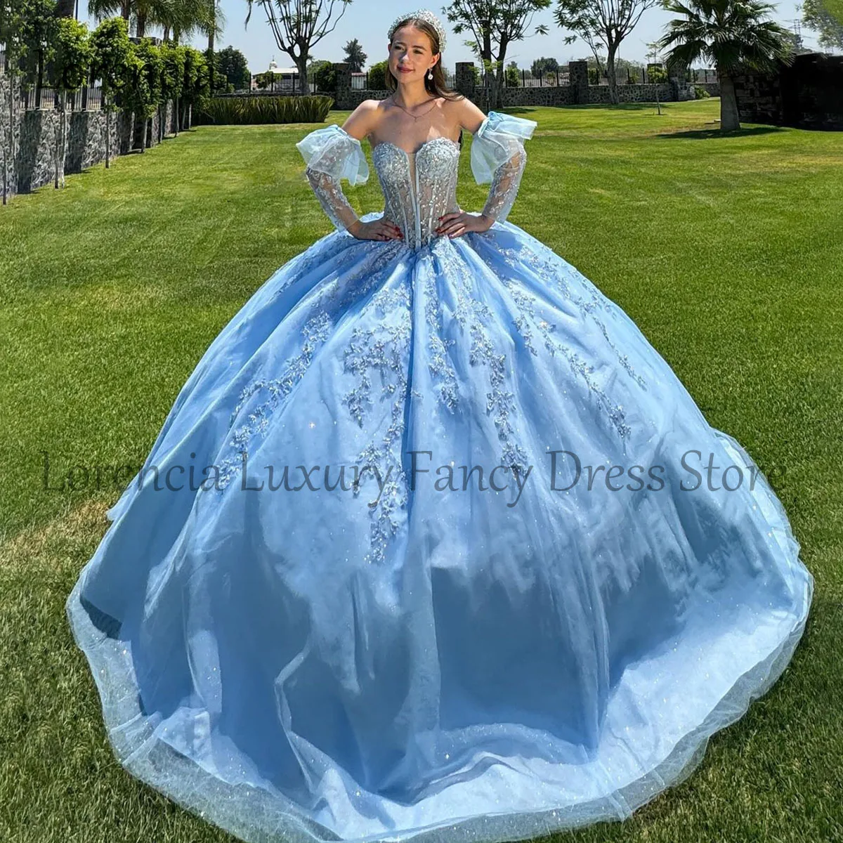 

Mexican 2024 Quinceanera Dress Sweet 15 16 Ball Gown 3D Flower Sleeveless Applique Beading Open Back Formal Vestidos De 15 Años