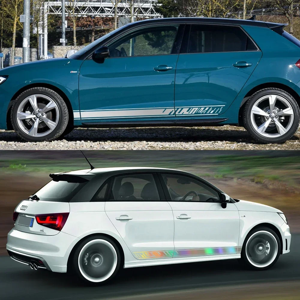 

Автомобильные гоночные полосы, наклейки на боковую дверь, декоративные аксессуары для Audi A1 8X GB GBA Sportback Quattro Ego Plus TFSI E-Tron Urban
