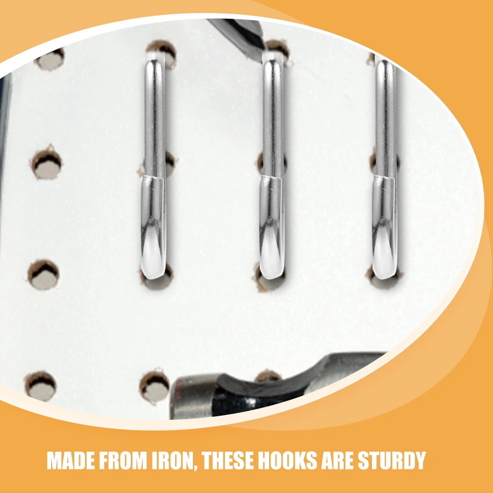 

12pcs Pegboard Hooks Hangers Universal Garage Utility Kitchen Cabinet Door Hanging Holder Peg Accessories Craft Room Tool Wall