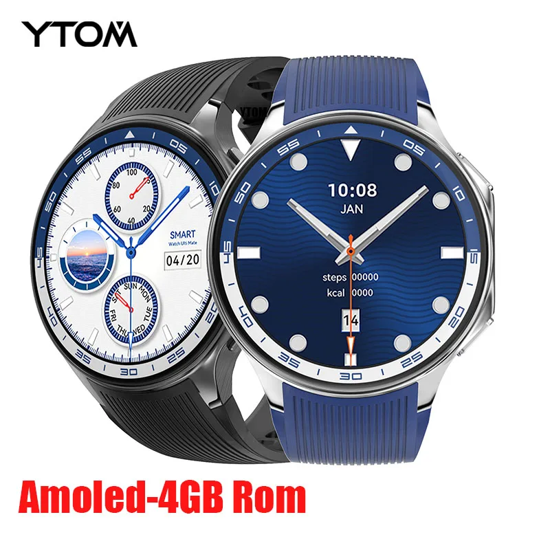

Умные часы YTOM DT X 1,43 AMOLED 4 Гб ПЗУ, водонепроницаемые умные часы с беспроводной зарядкой для мужчин и женщин, BT