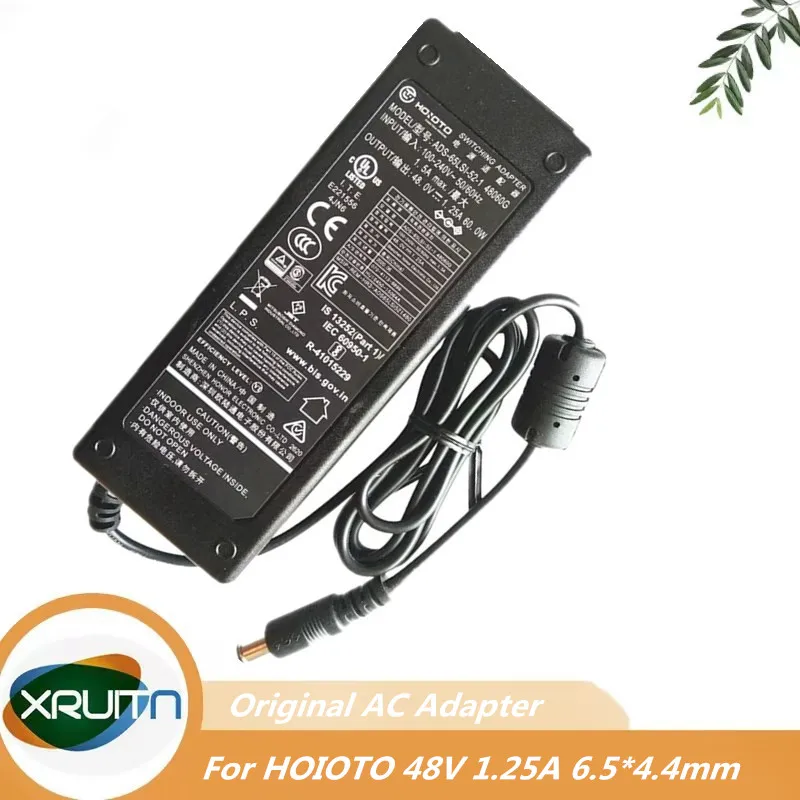 Genuine Hoioto ADS-65LSI-52-1 48060G 48V1.25A 60W Switching AC Adapter For Dahua POE Monitoring Laptop Power Supply Charger