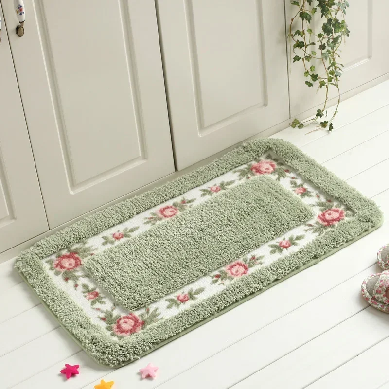 1 PC Entrance Floor Mat Door Mat Bedroom Foyer Entrance Mat Super Soft Bathroom Non-slip and Water Absorbent