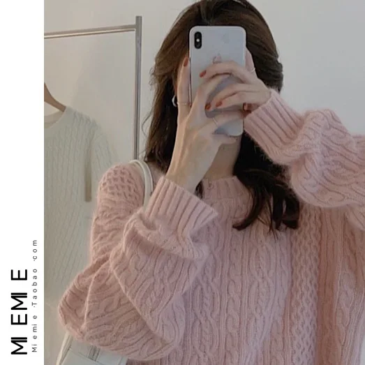 

Чистый цветной вязаный свитер ручной работы, весенний женский длинный све, круглый Ne, обычный, тонкий, продольный, спиральный узор