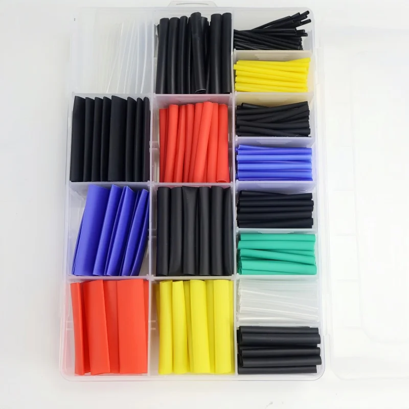 328/580PCS Colored Heat Shrink Tube Kit; Heat Resistant Pipe; Electrical Connection Cable Insulation Tube Protector